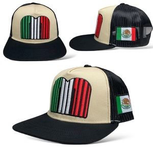 Gorra Bandera de México Bordada – Snapback, Visera Plana